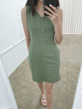 V Neck Linen Button Down - Ferlicious